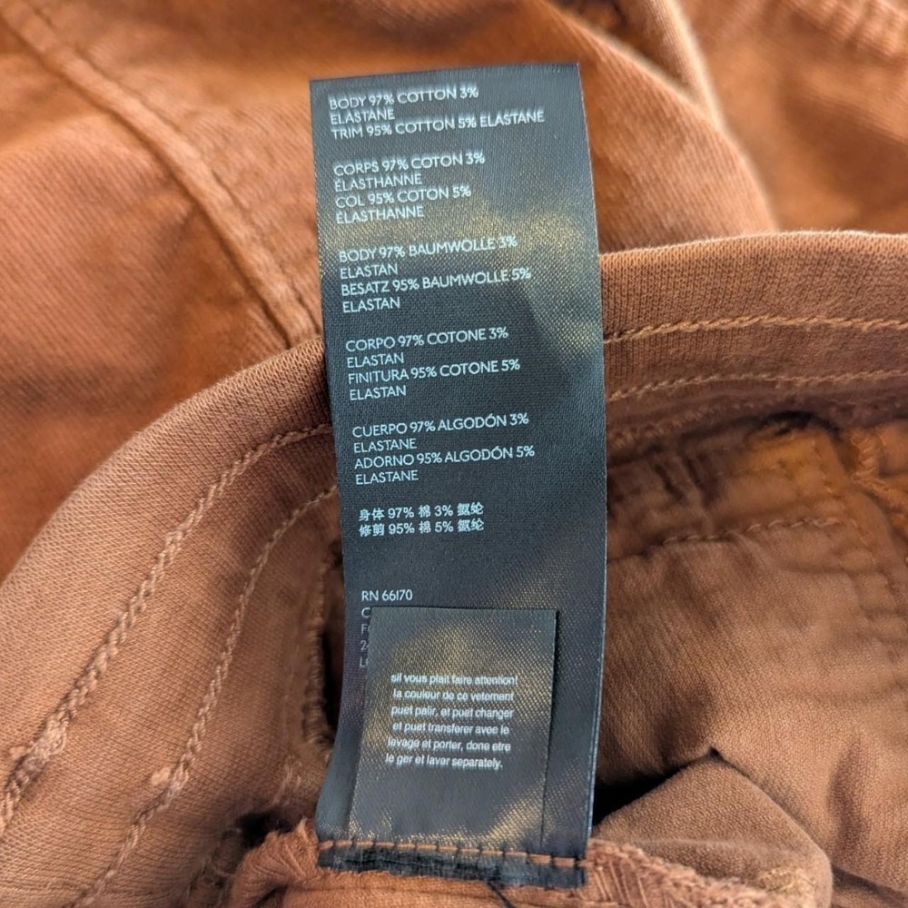 Anthropologie Leigh Corduroy Jogger Pants Burnt Orange Size XS - Picture 9 of 9